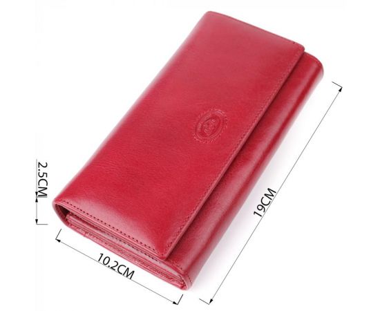 Придбати Вместительный женский кошелек из глянцевой натуральной кожи Tony Perotti 20893_1 (1911 rosso) Красный, image , зображення 3, характеристики, відгуки