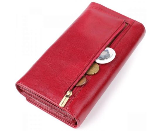 Придбати Вместительный женский кошелек из глянцевой натуральной кожи Tony Perotti 20893_1 (1911 rosso) Красный, image , зображення 9, характеристики, відгуки