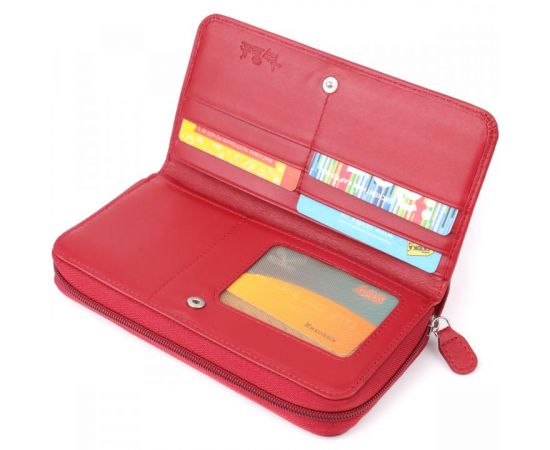 Придбати Вместительный женский кошелек из натуральной кожи Tony Perotti 20902_1 (1192 rosso) Красный, image , зображення 6, характеристики, відгуки