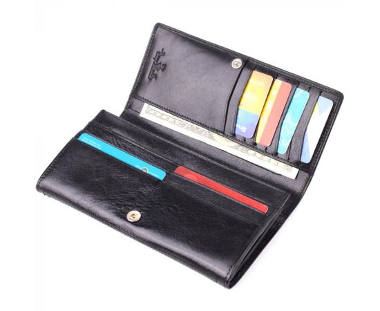 Придбати Женский вместительный кошелек из натуральной кожи Tony Perotti 20905_1 (3630 nero) Черный, image , зображення 7, характеристики, відгуки