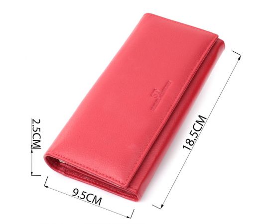 Купить Классический женский кошелек из натуральной кожи ST Leather 22675 Красный, фото , изображение 3, характеристики, отзывы