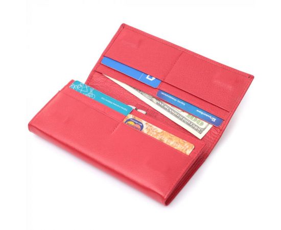 Купить Классический женский кошелек из натуральной кожи ST Leather 22675 Красный, фото , изображение 6, характеристики, отзывы