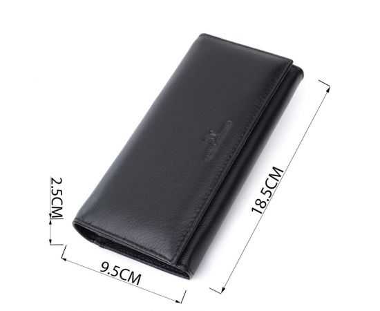 Купить Женский классический кошелек из натуральной кожи ST Leather 22676 Черный, фото , изображение 3, характеристики, отзывы