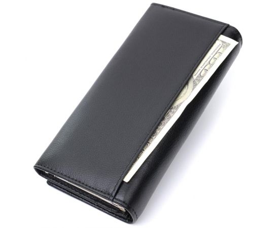 Купить Женский классический кошелек из натуральной кожи ST Leather 22676 Черный, фото , изображение 9, характеристики, отзывы