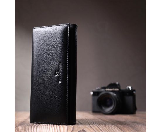 Купить Женский классический кошелек из натуральной кожи ST Leather 22676 Черный, фото , изображение 10, характеристики, отзывы