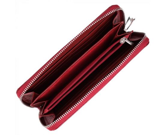 Купить Женский лакированный кошелек на молнии из натуральной кожи ST Leather 22677 Красный, фото , изображение 6, характеристики, отзывы