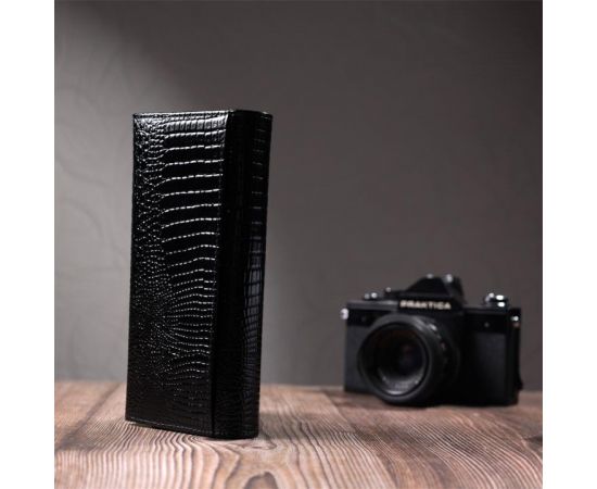 Купить Женский кошелек из натуральной лакированной кожи ST Leather 22679 Черный, фото , изображение 11, характеристики, отзывы