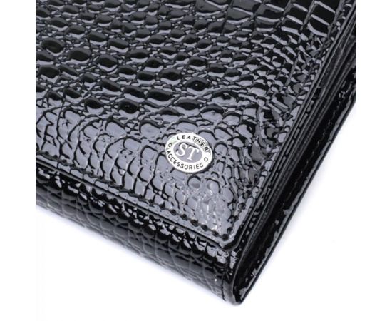Купить Женский кошелек из натуральной лакированной кожи ST Leather 22679 Черный, фото , изображение 5, характеристики, отзывы