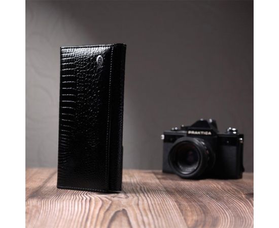 Купить Женский кошелек из натуральной лакированной кожи ST Leather 22679 Черный, фото , изображение 10, характеристики, отзывы