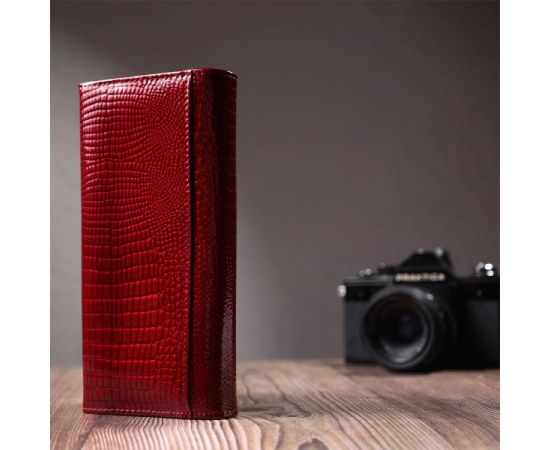 Купить Кошелек для женщин из натуральной лакированной кожи ST Leather 22680 Красный, фото , изображение 11, характеристики, отзывы