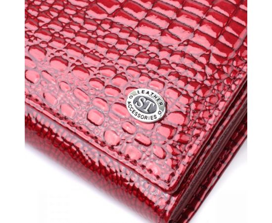 Купить Кошелек для женщин из натуральной лакированной кожи ST Leather 22680 Красный, фото , изображение 5, характеристики, отзывы