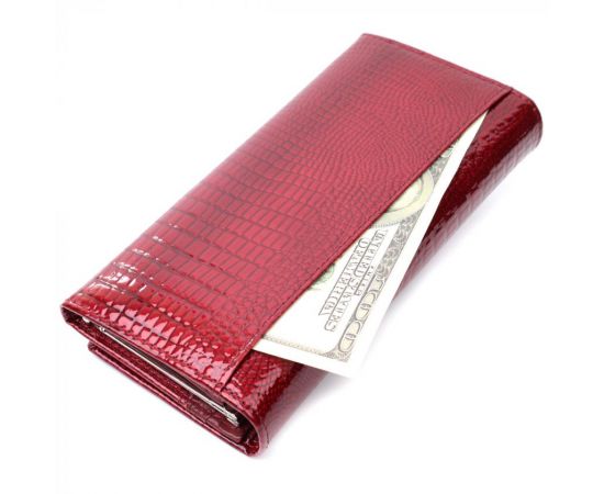 Купить Кошелек для женщин из натуральной лакированной кожи ST Leather 22680 Красный, фото , изображение 9, характеристики, отзывы