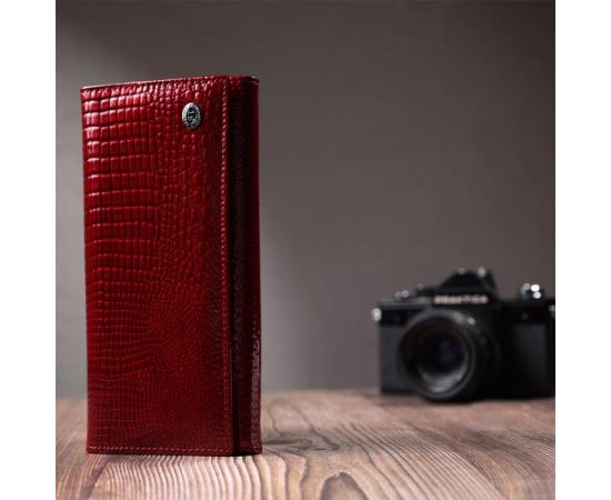 Купить Кошелек для женщин из натуральной лакированной кожи ST Leather 22680 Красный, фото , изображение 10, характеристики, отзывы