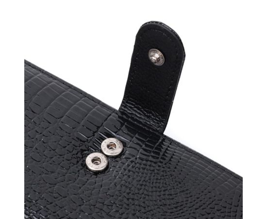 Купить Лакированный кожаный кошелек с блоком для кредитных карт ST Leather 22683 Черный, фото , изображение 5, характеристики, отзывы