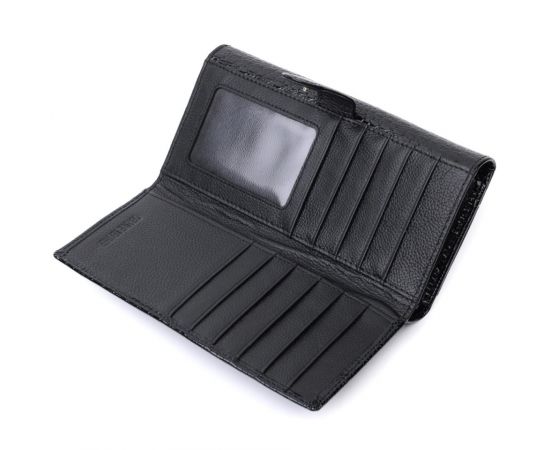 Купить Лакированный кожаный кошелек с блоком для кредитных карт ST Leather 22683 Черный, фото , изображение 6, характеристики, отзывы