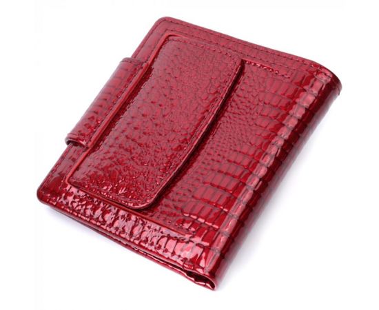 Купить Лакированный кошелек для женщин среднего размера из натуральной кожи ST Leather 22685 Красный, фото , изображение 2, характеристики, отзывы