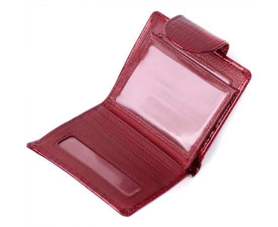 Купить Лакированный кошелек для женщин среднего размера из натуральной кожи ST Leather 22685 Красный, фото , изображение 8, характеристики, отзывы