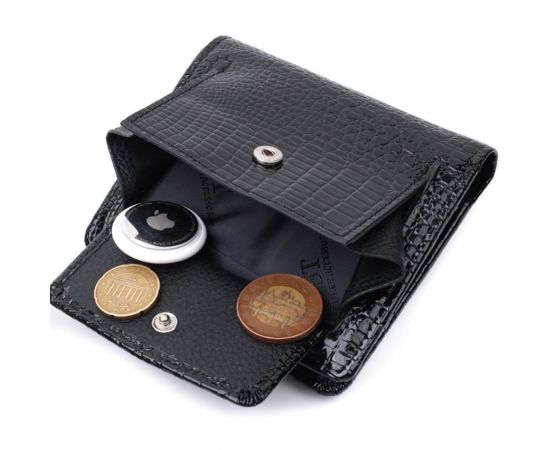 Купить Кошелек для женщин среднего размера из натуральной лакированной кожи ST Leather 22686 Черный, фото , изображение 8, характеристики, отзывы