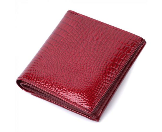Купить Компактный кошелек для женщин из натуральной лакированной кожи ST Leather 22687 Красный, фото , изображение 2, характеристики, отзывы