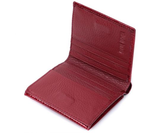 Купить Компактный кошелек для женщин из натуральной лакированной кожи ST Leather 22687 Красный, фото , изображение 7, характеристики, отзывы