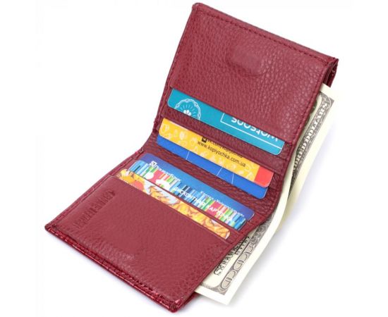 Купить Компактный кошелек для женщин из натуральной лакированной кожи ST Leather 22687 Красный, фото , изображение 8, характеристики, отзывы