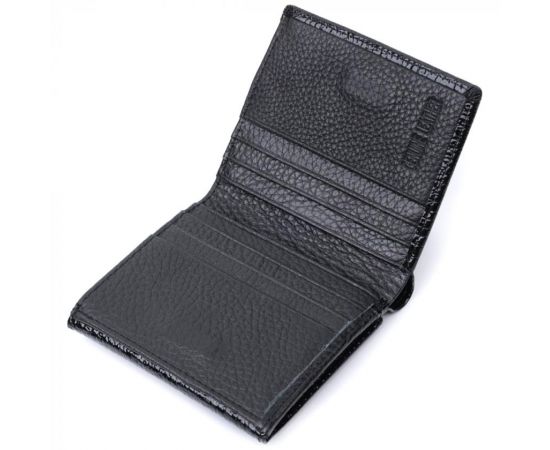 Купить Женский компактный кошелек из натуральной лакированной кожи ST Leather 22688 Черный, фото , изображение 6, характеристики, отзывы