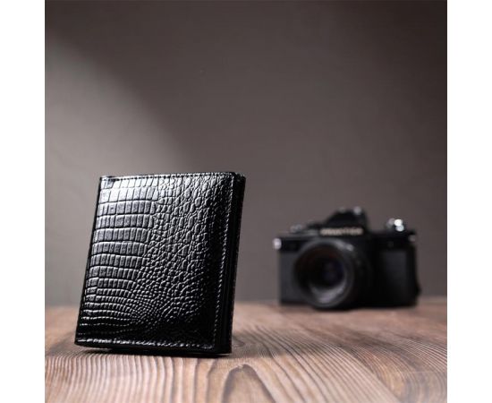 Купить Женский компактный кошелек из натуральной лакированной кожи ST Leather 22688 Черный, фото , изображение 10, характеристики, отзывы