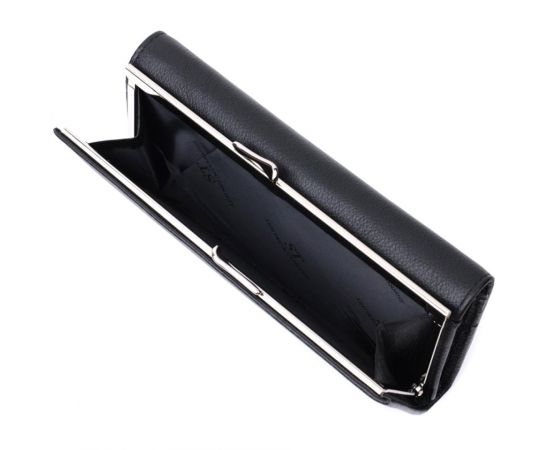 Купить Добротное женское портмоне с карманом для монет из натуральной кожи ST Leather 22691 Черный, фото , изображение 6, характеристики, отзывы