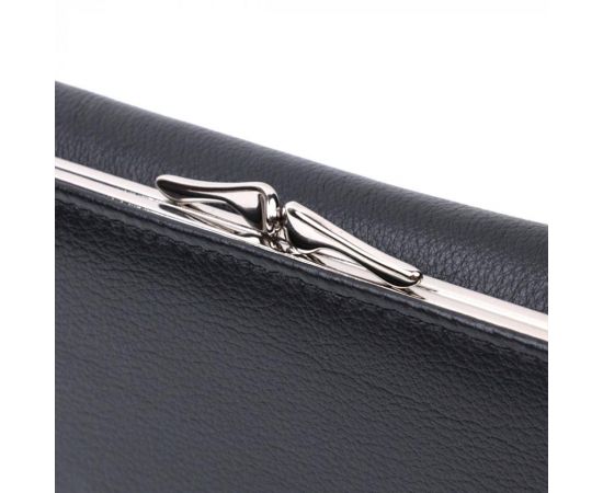 Купить Добротное женское портмоне с карманом для монет из натуральной кожи ST Leather 22691 Черный, фото , изображение 7, характеристики, отзывы