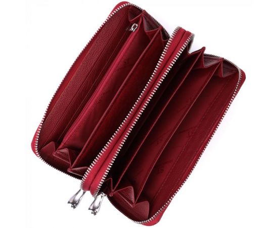 Купить Фактурный клатч на два отделения из лакированной натуральной кожи ST Leather 22692 Красный, фото , изображение 7, характеристики, отзывы