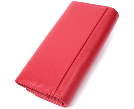 Купить Вместительный женский кошелек с двумя клапанами из натуральной кожи ST Leather 22695 Красный, фото , изображение 2, характеристики, отзывы