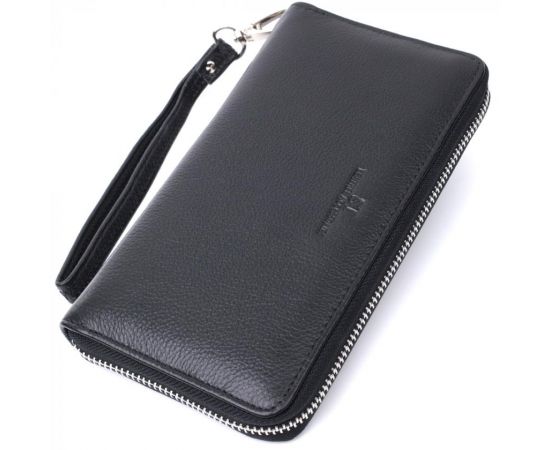 Купить Красивый клатч унисекс на одно отделение из натуральной кожи ST Leather 22697 Черный, фото , характеристики, отзывы