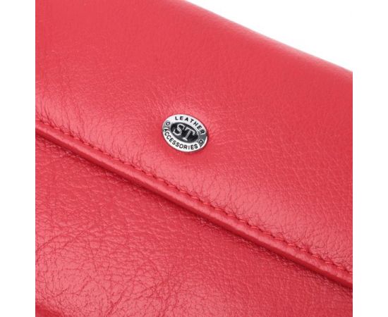 Купить Портмоне для женщин с блоком для карт из натуральной кожи ST Leather 22699 Красный, фото , изображение 5, характеристики, отзывы