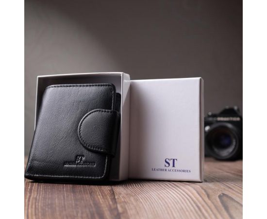 Купить Вертикальный кошелек для женщин из натуральной кожи ST Leather 22701 Черный, фото , изображение 11, характеристики, отзывы