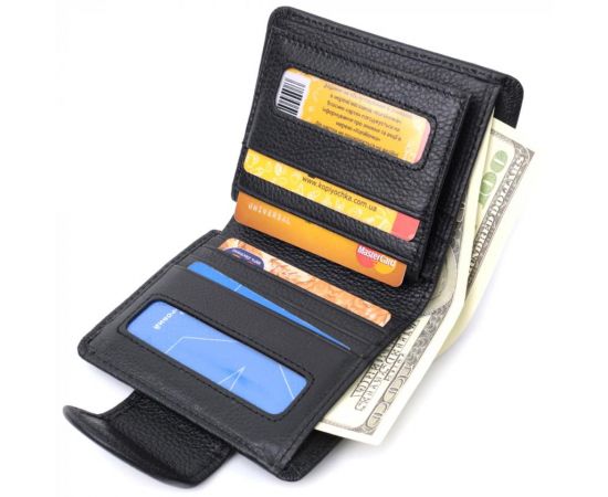 Купить Вертикальный кошелек для женщин из натуральной кожи ST Leather 22701 Черный, фото , изображение 7, характеристики, отзывы