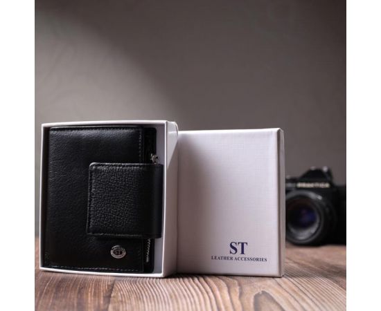 Купить Вертикальный кошелек для женщин из натуральной кожи ST Leather 22703 Черный, фото , изображение 11, характеристики, отзывы