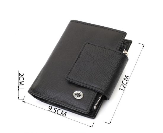 Купить Вертикальный кошелек для женщин из натуральной кожи ST Leather 22703 Черный, фото , изображение 3, характеристики, отзывы