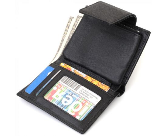 Купить Вертикальный кошелек для женщин из натуральной кожи ST Leather 22703 Черный, фото , изображение 6, характеристики, отзывы