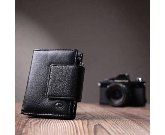 Купить Вертикальный кошелек для женщин из натуральной кожи ST Leather 22703 Черный, фото , изображение 9, характеристики, отзывы