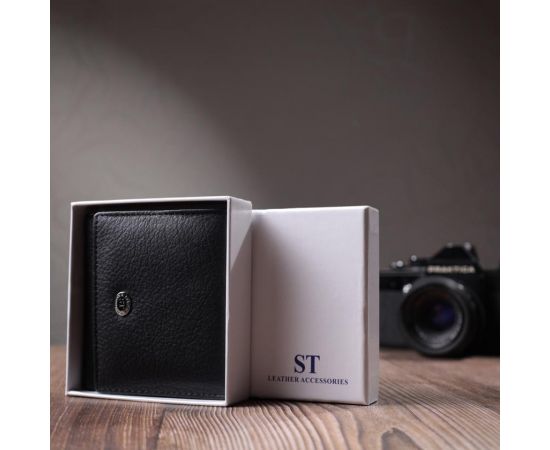 Купить Красивый кошелек для женщин из натуральной кожи ST Leather 22709 Черный, фото , изображение 11, характеристики, отзывы
