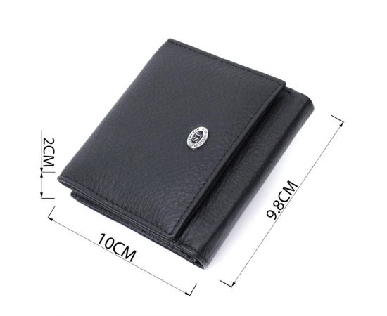 Купить Красивый кошелек для женщин из натуральной кожи ST Leather 22709 Черный, фото , изображение 3, характеристики, отзывы