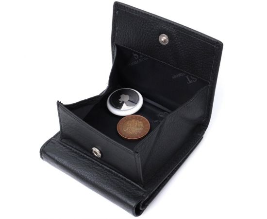 Купить Красивый кошелек для женщин из натуральной кожи ST Leather 22709 Черный, фото , изображение 6, характеристики, отзывы