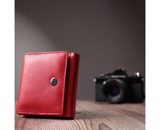 Купить Удобный кошелек для женщин из натуральной кожи ST Leather 22710 Красный, фото , изображение 9, характеристики, отзывы