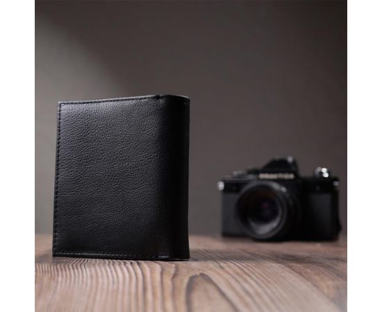 Купить Удобный женский кошелек с монетницей из натуральной кожи ST Leather 22711 Черный, фото , изображение 11, характеристики, отзывы