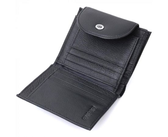 Купить Удобный женский кошелек с монетницей из натуральной кожи ST Leather 22711 Черный, фото , изображение 7, характеристики, отзывы