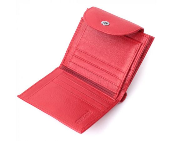 Купить Яркий женский кошелек с монетницей из натуральной кожи ST Leather 22712 Красный, фото , изображение 7, характеристики, отзывы