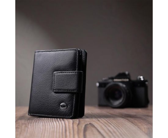 Купить Женский кошелек с монетницей и блоком для пропусков из натуральной кожи ST Leather 22713 Черный, фото , изображение 11, характеристики, отзывы