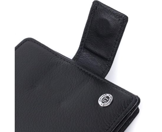 Купить Женский кошелек с монетницей и блоком для пропусков из натуральной кожи ST Leather 22713 Черный, фото , изображение 5, характеристики, отзывы