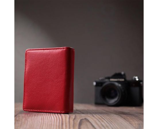 Купить Яркий женский кошелек с монетницей и блоком для пропусков из натуральной кожи ST Leather 22714 Красный, фото , изображение 11, характеристики, отзывы