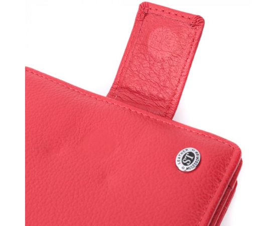 Купить Яркий женский кошелек с монетницей и блоком для пропусков из натуральной кожи ST Leather 22714 Красный, фото , изображение 5, характеристики, отзывы